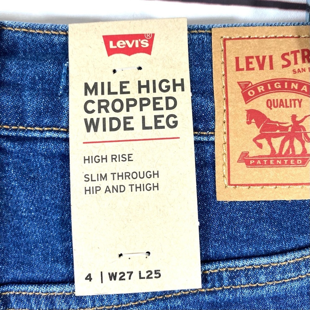 Levi’s Women's Mile High Cropped Wide Leg size 27 - Picture 7 of 10